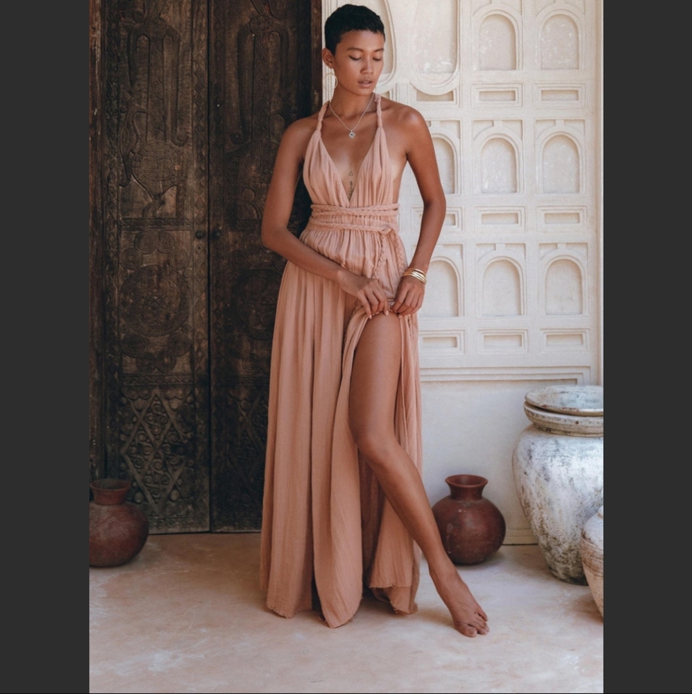AYAsacredwear Greek Goddess dress dusty pink